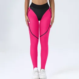 Active Pants Sexy Mesh Leggings Women Transparent Sports Tights Woman Patchwork Leggins Mujer 2024 Yoga Pink Purple Orange Green