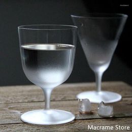 Wine Glasses Japanese-style Whisky Tumbler Glass Cup Frosted Transparent Mediaeval Bar Creative Cocktail