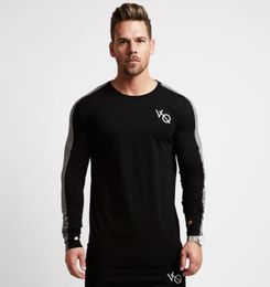 New Men Long Sleeved T Shirt Cotton Raglan Sleeve Gyms Fitness Workout Clothing Male Casual Fashion Brand Tees Tops7231444