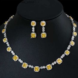 Wedding Jewellery Sets Hot selling luxury womens zirconia necklaces and earring sets in stores in 2024 wedding Jewellery dinner Jewellery Q240316