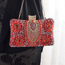 Evening Bags Banquet Bag with Diamond Inlay Rhinestone Evening Dress Bag Formal Rhinestone Wedding Handbag