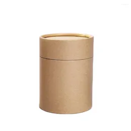 Storage Bottles Canister Leak-proof Tea Kraft Paper Container With Lid Bottle Kitchen Packaging Case Food Cookies 1 5.8x15cm