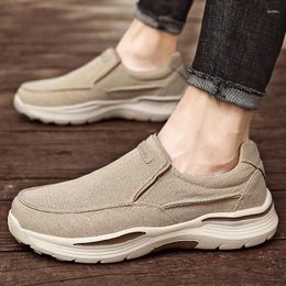 Walking Shoes For Men Casual Summer Lightweight Canvas Breathable Loafers 2024 Male Comfortable Outdoor