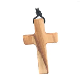 Pendant Necklaces Wood Cross Necklace Stylish Praying Crucifix With Lanyard For Birthday Christmas All Ages Teens Men And Women