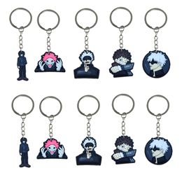 Key Rings Black Figure Keychain Cartoon Fashion Personality Keyrings Charms Car Ring For Unisex Drop Delivery Otf13