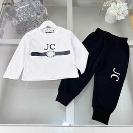 Popular baby tracksuits autumn Two piece set Size 90-150 designer kids clothes Logo printed pullover and sports pants 24Mar