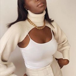Women Ultra-short Sweater Coat Autumn Winter Long Sleeve Loose Knitted Crop Tops Solid Colour Sexy Cardigan Sweaters Tops 240313