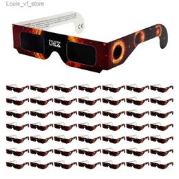 Outdoor Eyewear Sunglasses 10/30/50Pcs orange sun viewfinder infrared blocking solar eclipse glasses safety solar eclipse viewfinder anti UV viewfinder H240316