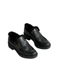 Casual Shoes Loafers Fashion Temperament Personality Simple Comfortable Versatile 2024 Winter 0125