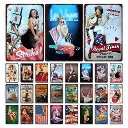 Retro Metal Paintings Poster Tin Sign Vintage Decor Plaque Decorative Plate For Bar Pub Kitchen Home Mix Random Shipment 10PCS A7