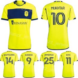 24-25 Soccer Nashville SC 12 Teal Bunbury Jerseys 18 Shaq Moore 5 Jack Maher 14 Jacob Shaffelburg 3 Lukas MacNaughton 10 Hany Mukhtar 11 Tyler Boyd Football Shirt Kits