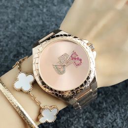 Gue Free shipping 2024 Brand Watch for Women Lady Girl Colourful crystal style metal steel band quartz wrist Watches GS10