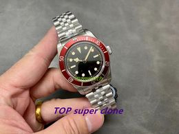 ZF watch ETA 2824 movement Size 41mm Stainless steel watch case Classic Burgundy outer ring Sapphire crystal glass Super luminous waterproof