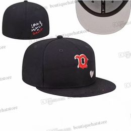 2024 Mens Baseball Fitted Hats Classic Black Colour Hip Hop Atlanta Sport Full Closed Design Caps Chapeau 1995 Stitch Heart all team Series Love Hustle Flowers Ma16-09