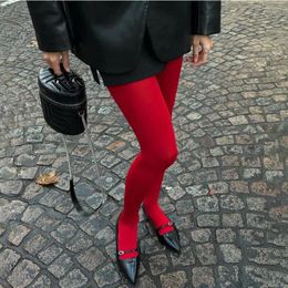 Women Socks Red Tights Winter See Through Slim Lingerie Women's Pantyhose Lace Leggings Bodys Sexy Ladies