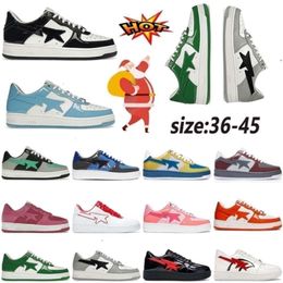 Venda quente sapatos de grife feminino sta baixa couro camuflagem skate jogging estrela dos homens tênis sapatos de banho 36-45