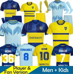 Boca Juniors 2024 CAVANI Soccer Jerseys MARADONA BENEDETTO MARCOS ROJO CARLITOS DE ROSSI TEVEZ SALVIO BARCO JANSON MEDINA football shirt Men kids kit