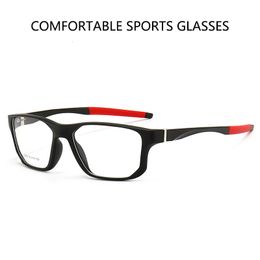 Custome Optical Prescription Frames Fashion Cycling Driving Ultra light TR90 Eye glasses Large Size Sports Glasses Man 240313