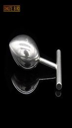 Chaste Bird Male & Female Metal Big Anal Plugs Solid Stainless Steel Heavy Anus Bead Anal Sex Toys Adult Game A117 Y1907162504698