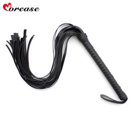 Morease 75cm Whip Slave Bondage Leather Flirt Flogger Spanking Sexy Erotic Sex Toy Adult Game Fetish BDSM Tool Product for Women Y9717712