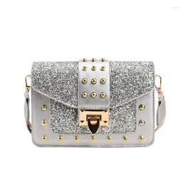 Shoulder Bags Collection Sequin Rivet Single Women's Personalized Small Casual Versatile Transparent Bag Leather Handbags Secret