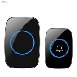 Doorbells UK/EU/US plug wireless doorbell waterproof 300 Metre remote ringtone button ring alarm hotel school door hardwareH240316