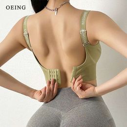 Sports Bra Sexy Letter Yoga Crop Women Push Up Underwear Shockproof Spoers Top Fiess Vest Girls Gym Shirt Sportswear