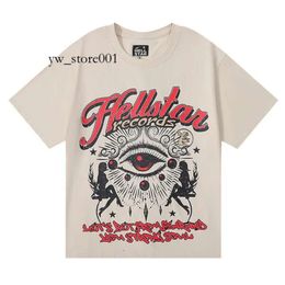 Hellstar T Shirt Fashion Man Designer Shirts Clothing Hellstar Brand Clothes Hipster Washed Fabric Street Hellstar Shirt Graffiti Lettering Foil Print Loose 7195