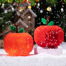 custom new brick build fruit best Bricks building block kit Model Building Build Block light Kid Creative DIY Toy christmas toy for kid