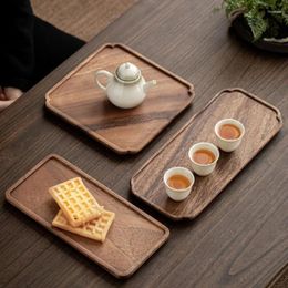 Tea Trays Rectangular Wooden Tray Fruit Snack Food Storage El Home Service