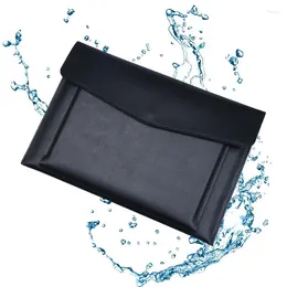 Storage Bags Leather Folders For Documents A4 File Folder Document Organizer PU Double Layer Envelope Case Waterproof