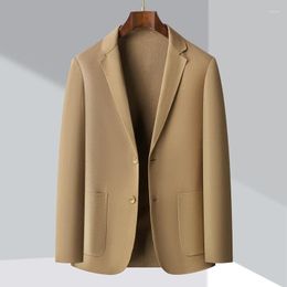 Men's Suits Casual Suit 2024 Autumn/winter Knitted Solid Color Trend Small Korean Version Slim Fit Single Jacket