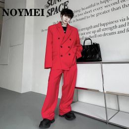 Suits NOYMEI Korean Style Luxury Set Trend Men's Niche Design Coat Two Piece Business Casual Male Clothing Loose Straight Pant WA2616