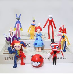 anime doll anime cosplay one piece anime purple clown halloween clown doll Magical clown figurine 6PCS anime model kid toy Cartoon figure clown vintage clown puppet