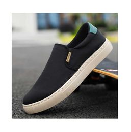 HBP Non-Brand Spring and summer new oversized mens silk canvas shoes men lazy slip-on casual board shoes mens cloth shoes