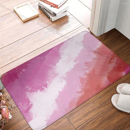 Carpets LGBT Bathroom Mat Lesbian Watercolor Pride Doormat Flannel Carpet Entrance Door Rug Home Decor