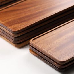 Tea Trays South American Walnut Tray Solid Wood Afternoon Fruit Plate Coffee Shop Simple Snack Ieisure