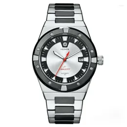 Wristwatches Men's Stainless Steel Imported Fully Automatic Mechanical Watch Sapphire Lens Single Calendar Butterfly Buckle