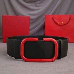 Women Luxury Designers Belt Letter Red Buckle Designer Belts For Women Brand Fashion Waistband Girdle Woman Ceinture 7 0cm 2204012205y
