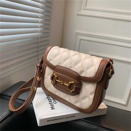 This years popular small womens trend autumn winter single grid square Handbag 70% Off Store wholesale