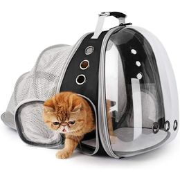 Expandable Cat Backpack Large Transparent Pet Travel Backpack Bubble Space Capsule High Quality Pet Travel Bag 240309