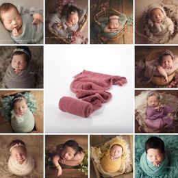 Blankets 180 40 Cm Stretch Wraps Born Pography Props Shooting Accessories Baby Boy Girl Stretchy Soft Knit Posing Swaddlings