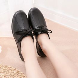 Boots Woman Flats 2021 Lace Up Wedge Leather Shoes Women Black Nurse Shoes Womens Work Sneakers Ladies Spring Loafers Chaussure Femme