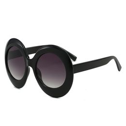 Vintage Big Round Sunglasses Women Black Gradient Oversized Sun Glasses Female Fashion Luxury Sexy Mirror Clear Shades