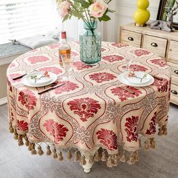 Table Cloth European Style Luxury Cover Rectangular Tassel Runner Round Dining In Stock