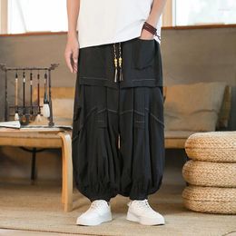 Men's Pants Spring Summer Men Splice Fashion Loose Casual Oversized Wide Leg Harem Women Plus Size Skirt Pant Baggy Trousers M-5XL