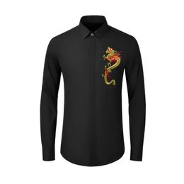 2024 New Product Promotion Embroidery Diagram Elastic High Density Cotton Comfortable and Breathable Styled Men's Shirt