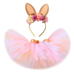 Dresses Easter Bunny Tutu Skirt for Baby Girls Costume Kids Rabbit Fluffy Tutus Toddler Girl Tulle Skirts Outfit for Birthday Party 014