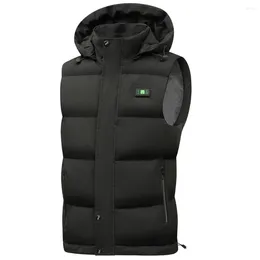 Hunting Jackets Unisex Electric Heated Vest Windproof Hoodie Heating 15 Zones Zipper Closure USB Charging For Winter Sports Hiking