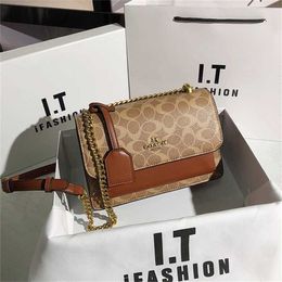 Style Kong New Liuding Chain Flip Oblique Cross Printing Trend Womens Handbag sale 60% Off Store Online